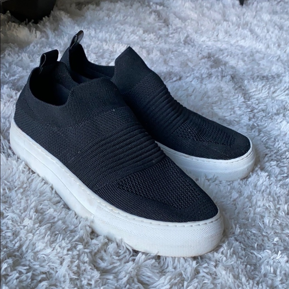 Madden girl black slip on sneakers